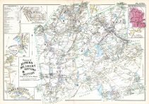 Auburn, Millbury, Oxford and Sutton Towns, Sutton and Oxford Towns, Elm Hill, Auburn Center Part,  Pakachoag Hill Sub Plan, Auburn Town, Worcester County 1898